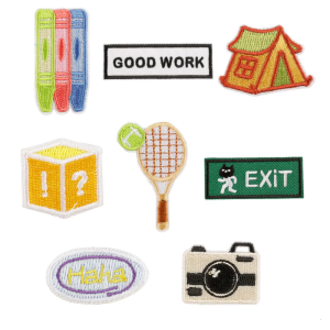 8 Pcs Tennis Racket Repair Patches Iron on Patches Embroidered Patches Camera Sew On Decorative Appliques for Hat Jeans