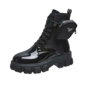 Fall/Winter 2025 New Plus Size Martin Boots Short with Side Bag British Style Fashion Platform Motorcycle Womens Boots
