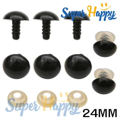 ตาตุ๊กตา Safety Eyes แบบหมุดพร้อมตัวล็อค | ตาตุ๊กตาพลาสติก ตาแปะตุ๊กตา ตาโครเชต์ DIY ขนาด 5–30 มม.