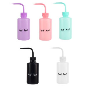 Professional Lash Cleaning Bottle Leakproof Tip Elbow Eyelash Cleanser Bottle For Salon Home Use
