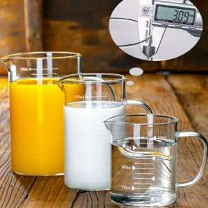 QIQI แก้วตวง​  แก้วชง​ชา​ กาแฟ​ เหยือกตวงแก้วมีหูจับ เข้าไมโครเวฟได้ 350ml 500ml 1000ml