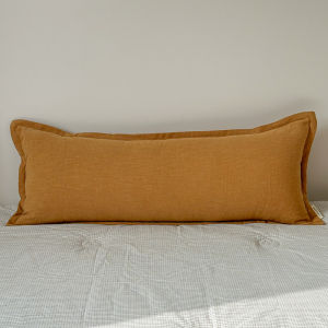 Ramie Cotton Bed Pillowcase Zippered Double-stitched Sofa Throw Pillow Cover Long Cushion Cover California King Queen Size2026