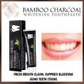 Bamboo Charcoal Teeth Whitening Black Toothpaste Whitener Tooth Paste. Making Your Teeth Sparkling White And Giving You a Fresh Mint Breath That Improves Your Public Confidence All-day Long.. 