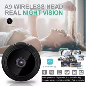 A9 การมองเห็นได้ในเวลากลางคืนกล้องจิ๋ว1080P HD กล้อง IP กล้องวงจรปิดไร้สายกล้องวิดีโอขนาดเล็ก WiFi กล้องบันทึกวิดีโอ