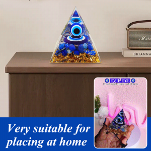 【Fortune and Treasure】Natural Lapis Lazuli Energy Devils Eye Pyramid