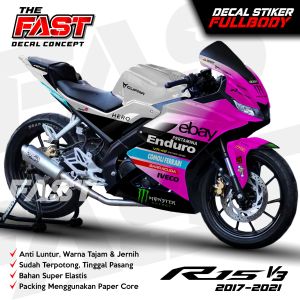 TERBARU Decal R15 V3 Fullbody Sticker Striping Decal Motor Yamaha R15 V3 Sticker Decal R15 V3 Sticker R15 striping R15 V3 MotoGP Variasi Custom