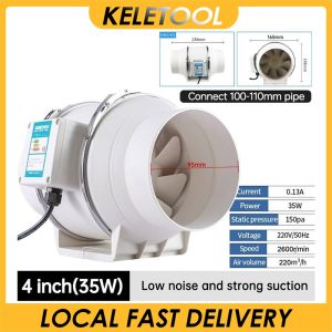 【Ready Stock】Exhaust Fan 4"/5"/6"/8" inch Duct Exhaust Fan Diagonal flow pressurized fan Kipas Ekzos kitchen ekzosfan wall 排气扇
