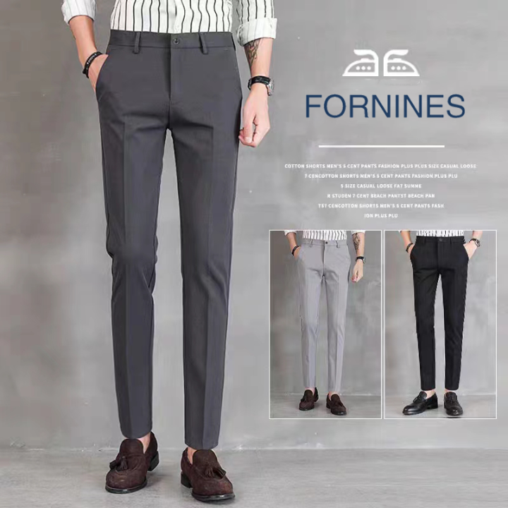 Men's Suit Pants Trouser Suit Pants For Men Fashion Plain Slimfit Formal  Korean Casual Office Trendy Ankle Cut Business Working Pants For Men