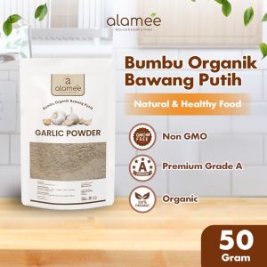 ALAMEE Bubuk Bawang Putih Ground Garlic Powder Bumbu Dapur Organik Instan Asli Tanpa Campuran 50gr