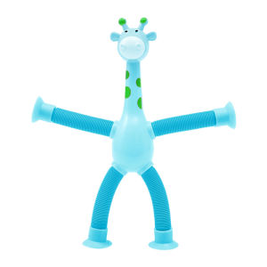 Cartoon Suction Cup Telescopic Tube Giraffe Versatile Shape Luminous Stretch Tube Giraffe Puzzle Novelty Stress Relief Toy