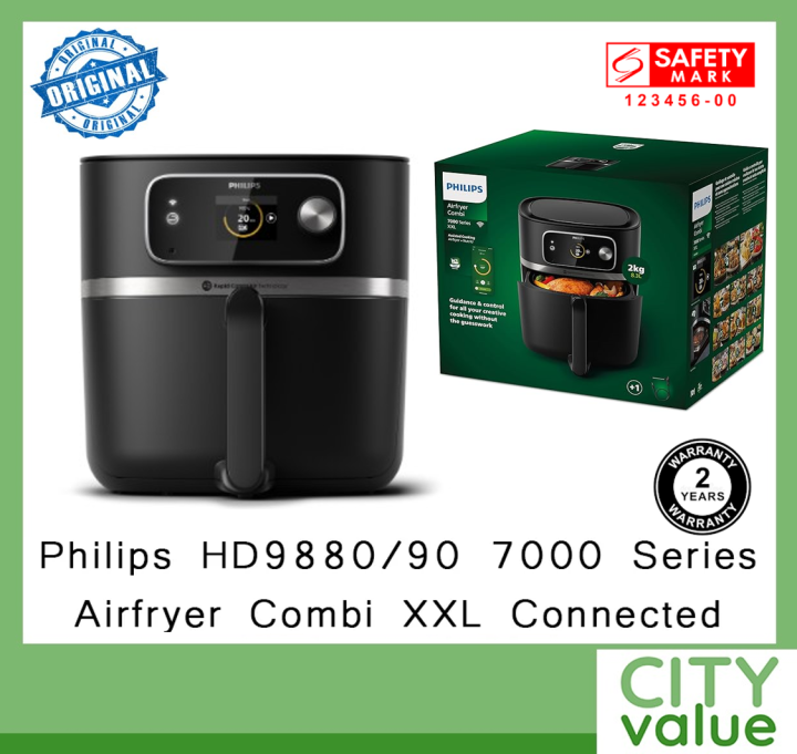 Philips HD9880 Airfryer Combi XXL Connected. HD9880/90 7000 Series ...