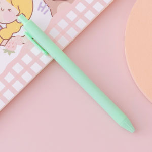 Bút Gel Bấm Macaron Ngòi 0.5mm Mực Đen