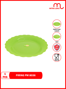 Mitra Loka 1 Pcs Piring Makan Ceper PM 8036 Golden Sunkist