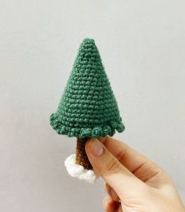 Cây Thông Giáng Sinh Mini Trang Trí Noel Bằng Len