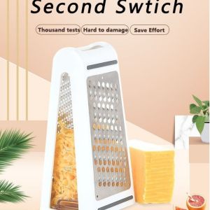 BAGUO(霸果) Multi-functional Stainless Steel Grater with Storage Container Double-Sided Cheese Grater Creative Slicer Manual Manual Grater Kitchen Use