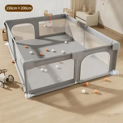Hàng rào cho trẻ sơ sinh hàng rào bảo vệ gấp gọn thép an toàn hai lớp dễ lắp ráp và tháo dỡ.