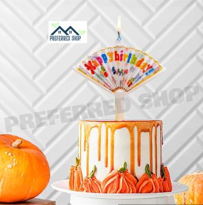 PREFERRED SHOP Reusable Novelty Fan Birthday Candle Funny ChildrenS Cake Decoration Birthday Candle Cake Wishing Candle Wooden Candle Holders Candle Stand