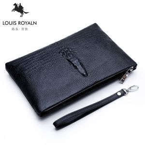 Handbags for men genuine leather handbags cowhide soft leather trendy envelope bags mens casual clutch bags large-capacity wallets 【JYUE】