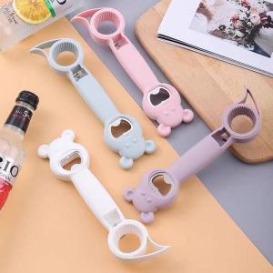 IN MY portable 4 in 1 Can Opener Multifunctional Bottle Opener Beer Corkscrew Manual Lid Remover Jars Opener Kitchen Accessories