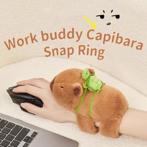 CapybaraToy Capibara Snapping Dolls Wristband Capybara Cute Plush Dolls Clapping Bracelet Animal Wristbands Animal Wristbands Cartoon Interactive Toy