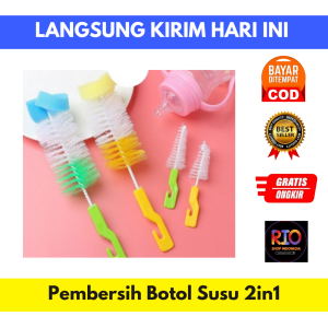 Pembersih Botol Susu 2in1/SIKAT BOTOL SUSU BAYI SET SERBAGUNA