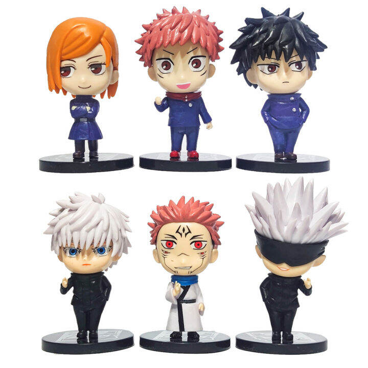 6pcs/set Jujutsu Kaisen Action Figure Itadori Yuji Satoru Gojo ...