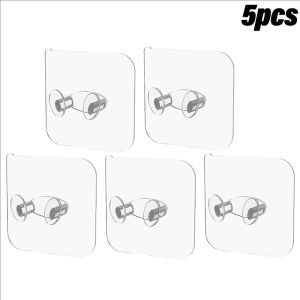 20Pcs Power Plug Holder Transparent Wall Storage Hook Kitchen Accessories Bathroom Organizers Self-Adhesive Plug Hanger