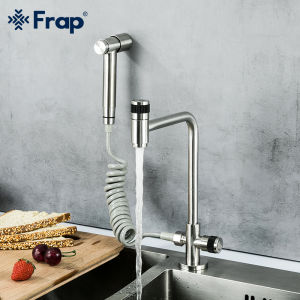 Frap Stainless Steel Kitchen Faucet Single Cold Faucet 7-Shaped Washbasin Faucet Sink Tap Kitchen Tap Y40206