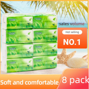 High quality Organic green tea Facial Tissue Paper 4 ply 480 sheets x 8 Packs Tissue#ct004