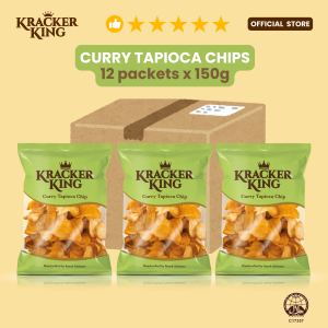 KrackerKing Curry Tapioca Chips [12 pkts x 150g]