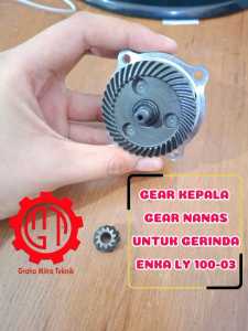 1 SET GEAR ASSEMBLY GEAR KEPALA GEAR PINION NANAS MESIN GRINDA ENKA LY100-03