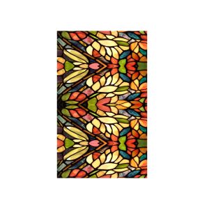 UMBRAULI DIY Flower Bird Window Glass Sticker 45CMx100CM Self-adhesive PVC Static Window Sticker Home Decoration Retro Colorful Glass Window Film Window