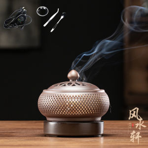 电香炉 Mabkhara Elektrik Electric Incense Burner Essential Oil Night Light 220V Timing Temperature Adjustment With Power Cable pembakar pewangi 檀香炉