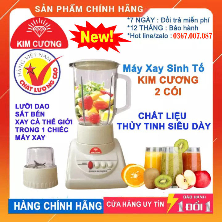 MÁY XAY SINH TỐ 2 CỐI THỦY TINH KIM CƯƠNG KC-T02-Máy Xay Trái Cây Công ...