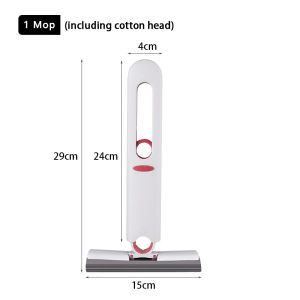 Portable Mini Mop Squeeze Mop Home Kitchen Car Cleaning Desk Cleaner Glass Sponge Cleaning Mop Household Cleaning Tool Free Hand Washing Lazy Mop 迷你拖把