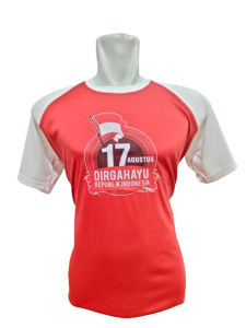Kaos Raglan ABG Motif 17 Agustus - Kaos Merah Putih - Raglan Anak Tanggung - Kaos Raglan Kemerdekaan