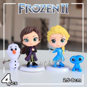 Action Figure FROZEN 2 set isi 4 pcs - Miniatur Topper Kue Pajangan Mainan Princess Elsa Anna Olaf