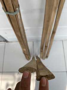 bilah bambu untuk tanaman/ pagar terlaris sudah raut - 100cm