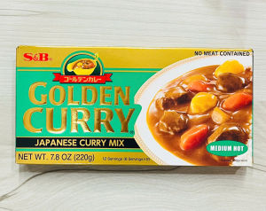 Date 04/28 Viên Sốt Cà ri Nhật Golden Curry S&B Nhật Bản 220g - Cay ít/ Cay vừa/ Cay