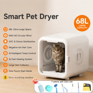 Pet Smart Dryer Fully Automatic Cat & Dog Drying Box Ultra Quiet Household Pet Grooming Dryer for Bathing