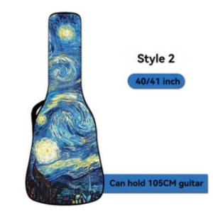 New Style 40/41" Guitar Bag Oxford Cloth Waterproof With Pocket Anime Portable Double Shoulder Strap