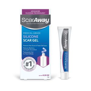 ScarAway Silicone Scar Gel ช่วยปรับปรุงขนาด สี และเนื้อสัมผัสของแผลเป็นนูนและแผลเป็นคีลอยด์จากการบาดเจ็บ ไฟไหม้ และการผ่าตัด กันน้ำ