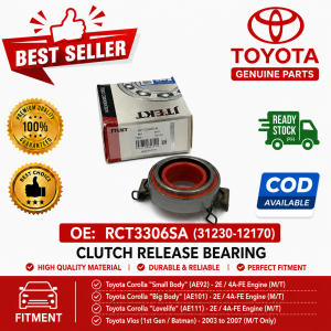 Clutch Release Bearing RCT3306SA (31230-12170) for Toyota Vios 2003-2020 / Toyota Altis 2008-2013