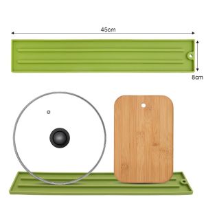 Silicone Sink Drain Pad / Kitchen Pot Lid Spatula Organiser Holder / Non-Slip Countertop Pot Lid Pad for Kitchen / Pots Dish Bottle Cup Drying Mat