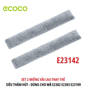 Cây gạt kính đa năng ECOCO - Chổi lau kèm bông tích hợp ngăn chứa nước thải thông minh thế hệ mới cán inox xoay 90 độ
