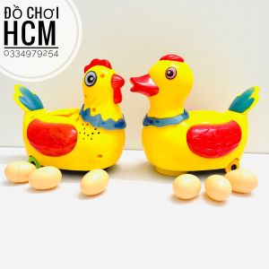 [NHIỀU MẪU] Đồ chơi trẻ em gà vàng/ vịt/ khủng long đẻ trứng dùng pin có đèn nhạc vui nhộn dành cho bé yêu động vật