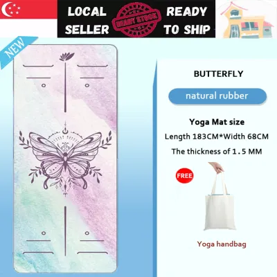 【SG SELLER】[Good Quality!] Posting picture taken from real product Thin Anti Slip Washable Foldable Portable Sweat Absorbent Yoga Mat Towel