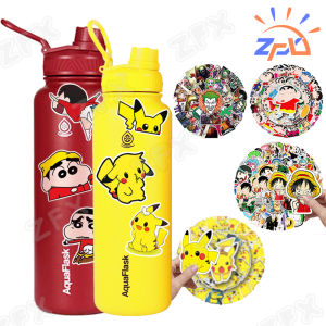 54 Pcs Waterproof Stickers For Aquaflask Accessories Hydro Sports Flask Tumbler CIVAGO Vacuum Insulated Mug Oil Resistant Film Tyeso Stanley No Trace Decals Peliflask Water Bottle Joker Crayon Shin-chan Pikachu Designs
