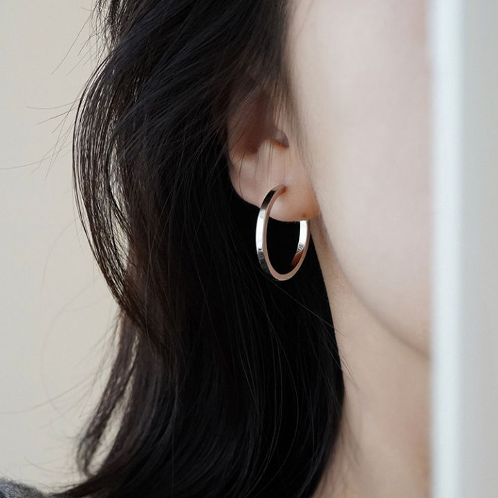 14K Gold Plated Minimalist Circle Hoop Earrings for Women Hypoallergenic  Non Tarnish Classic Fashion Vintage Elegant Jewelry Gift Accessories  Lazada