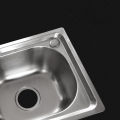 Chậu rửa chén bát đơn chất liệu inox 201, chậu 1 hố kích thước 37x42cm, đã kèm bộ xả thoát nước. 